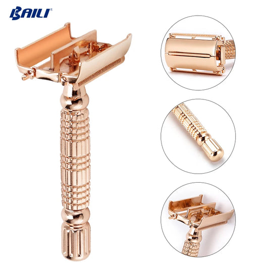 Rose Gold Butterfly Safety Razor