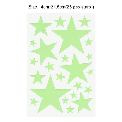 Luminous 3D Stars Dots Wall Sticker