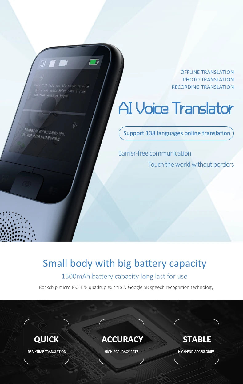 T11 AI Smart Language Translator Device