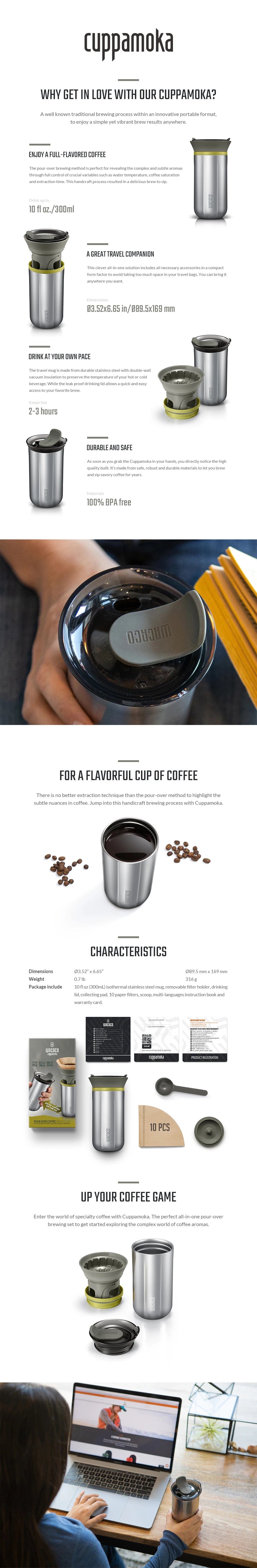 Cuppamoka Portable Pour-Over Coffee Maker