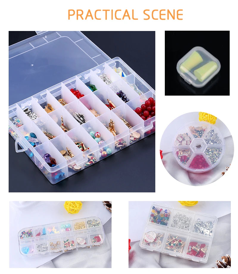 Plastic Box With Compartment Slot Organizer