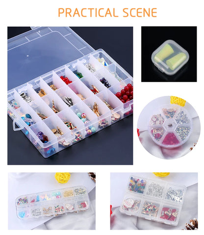 Plastic Box With Compartment Slot Organizer