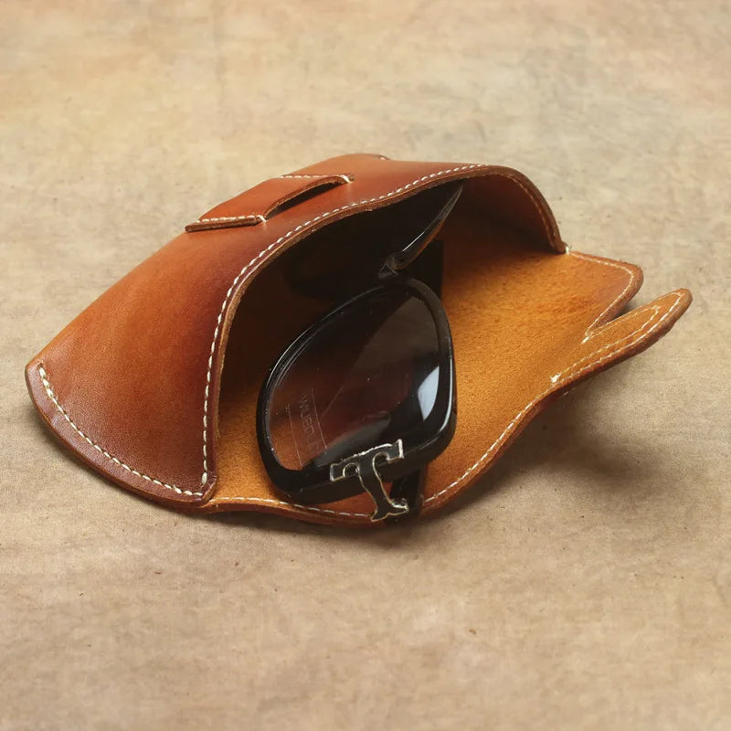 Genuine Leather Sunglass Bag