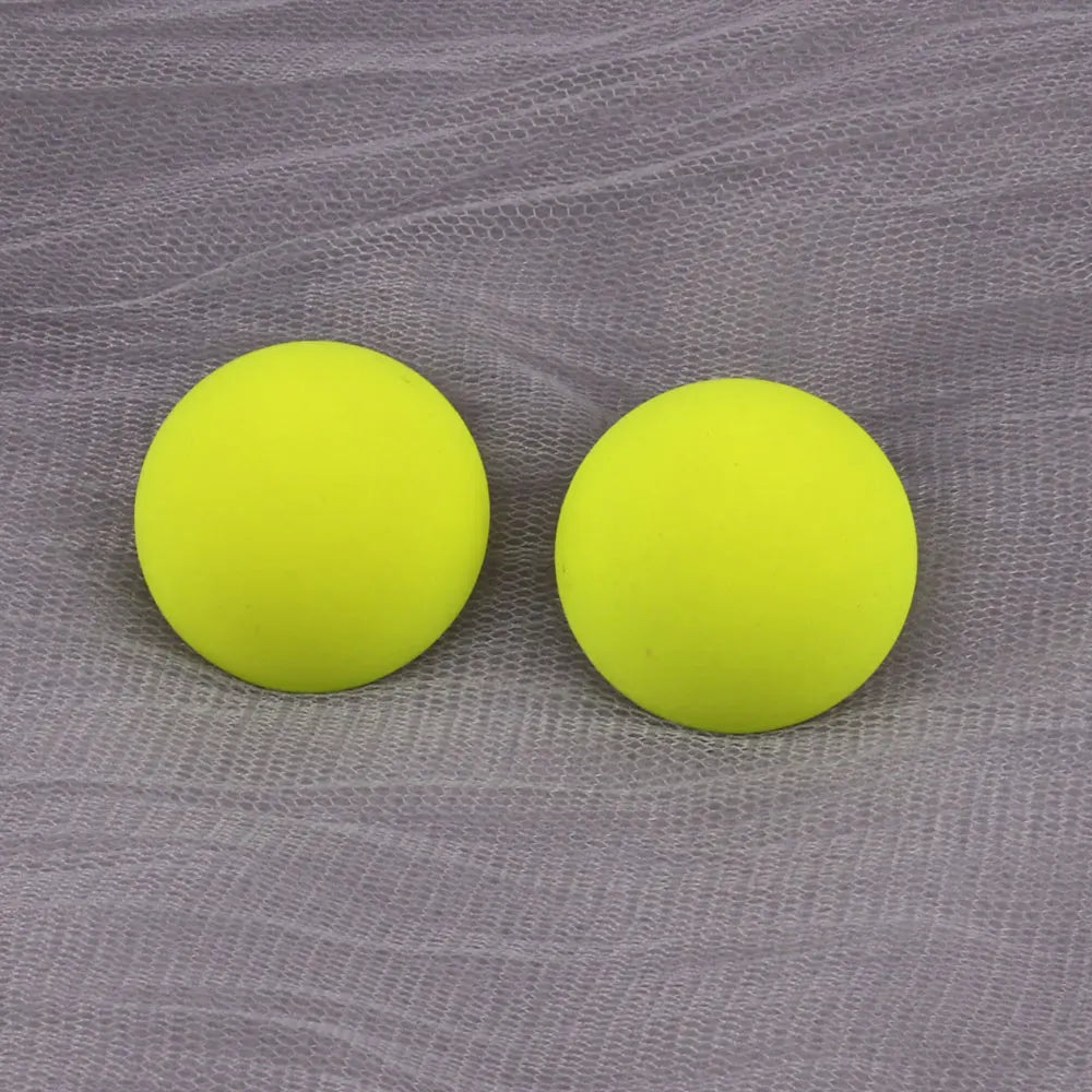 Geometry Neon Round Square Acrylic Earrings