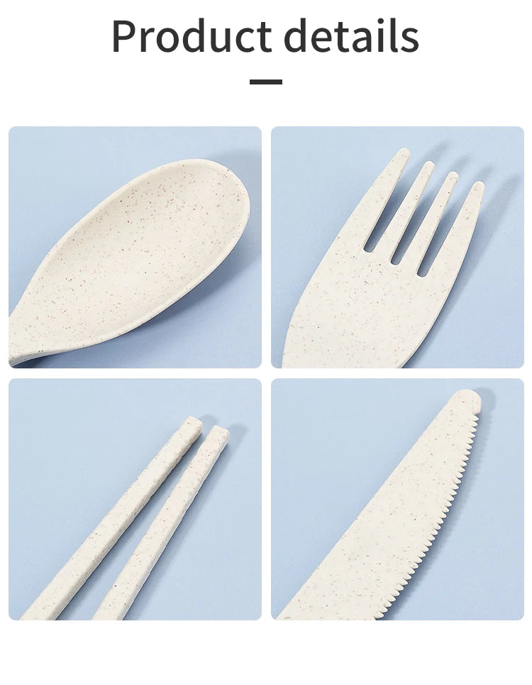 Portable Wheat Straw Cutlery Set