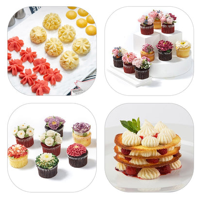 6-24 Pcs Set Pastry Bag and Stainless Steel Cake Nozzle