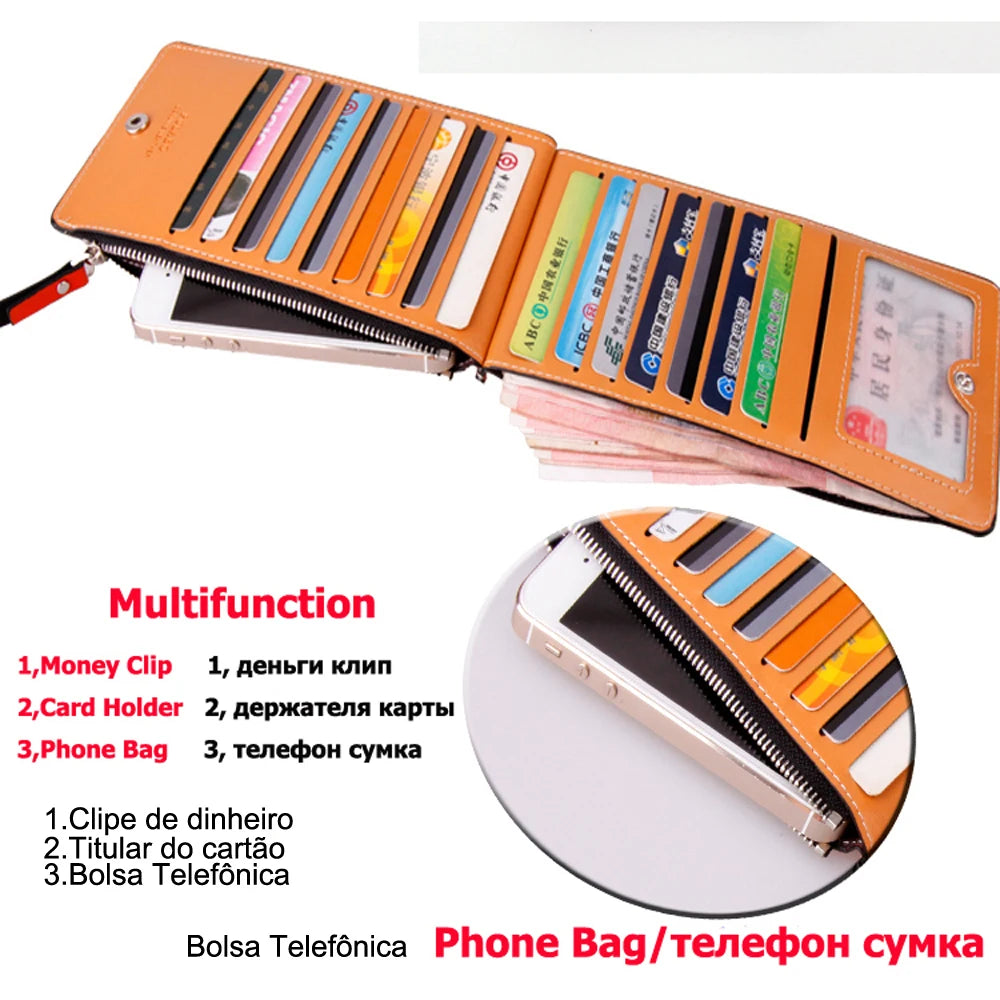 Slim Long Thin Wallet and Business Card Holder