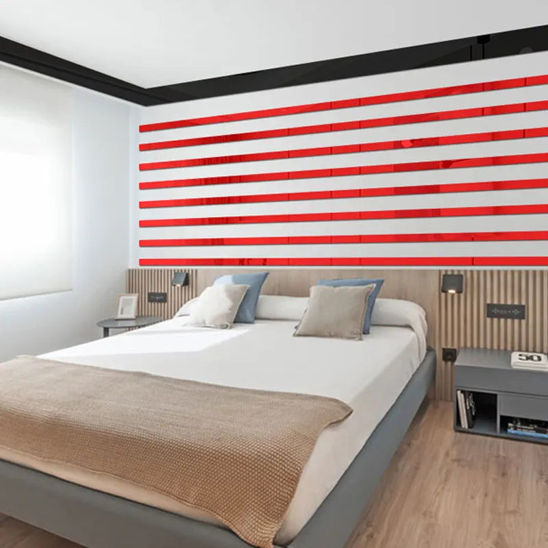 Acrylic Mirror Wall Strips Set