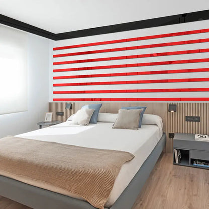 Acrylic Mirror Wall Strips Set