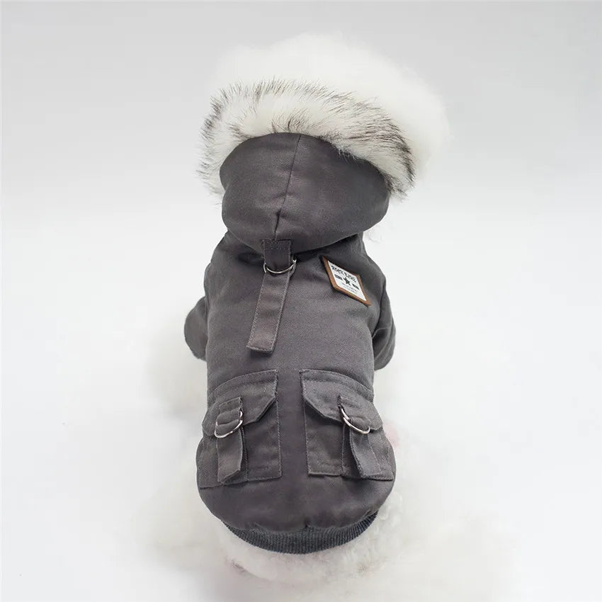 Warm Cotton Winter Dog Jacket Hoodie