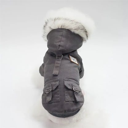 Warm Cotton Winter Dog Jacket Hoodie