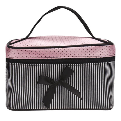 Women’s Striped Travel Cosmetic Bag
