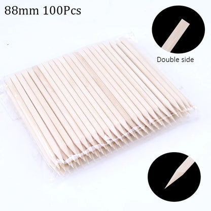 Orange Wood Nail Art Sticks