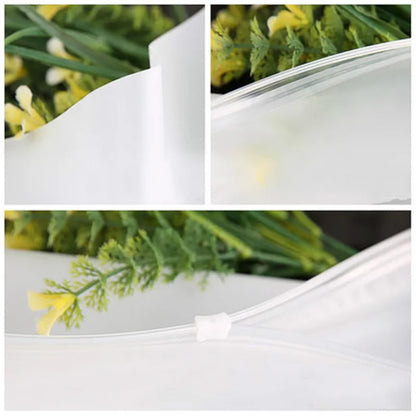 30Pcs Plastic Storage Bag Matte Clear With Zipper