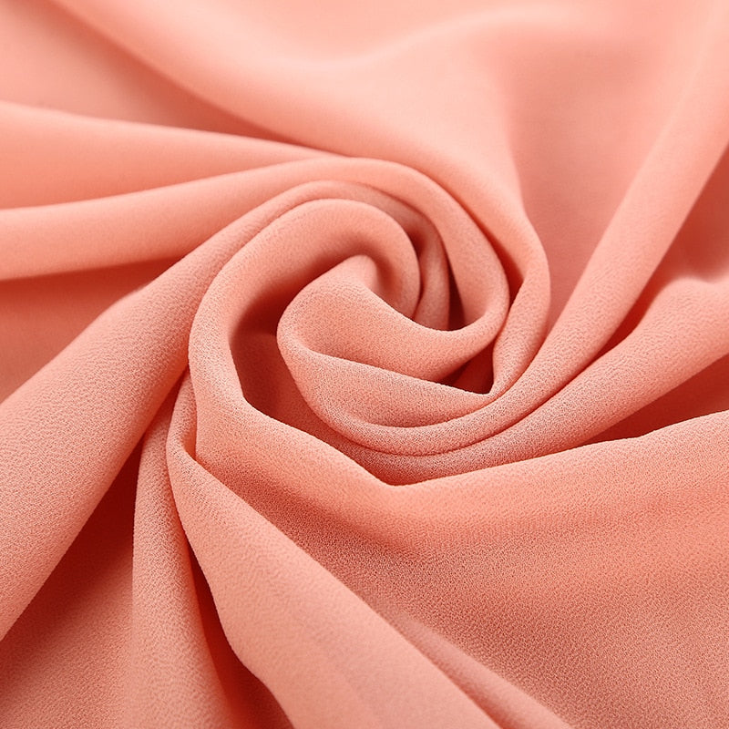 Plain Color Chiffon Scarf Headband Female