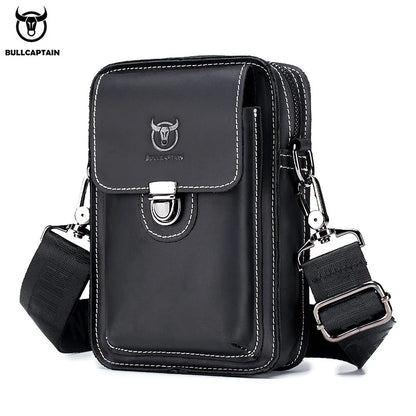 Crazy Horse Leather Waist Bag for Men