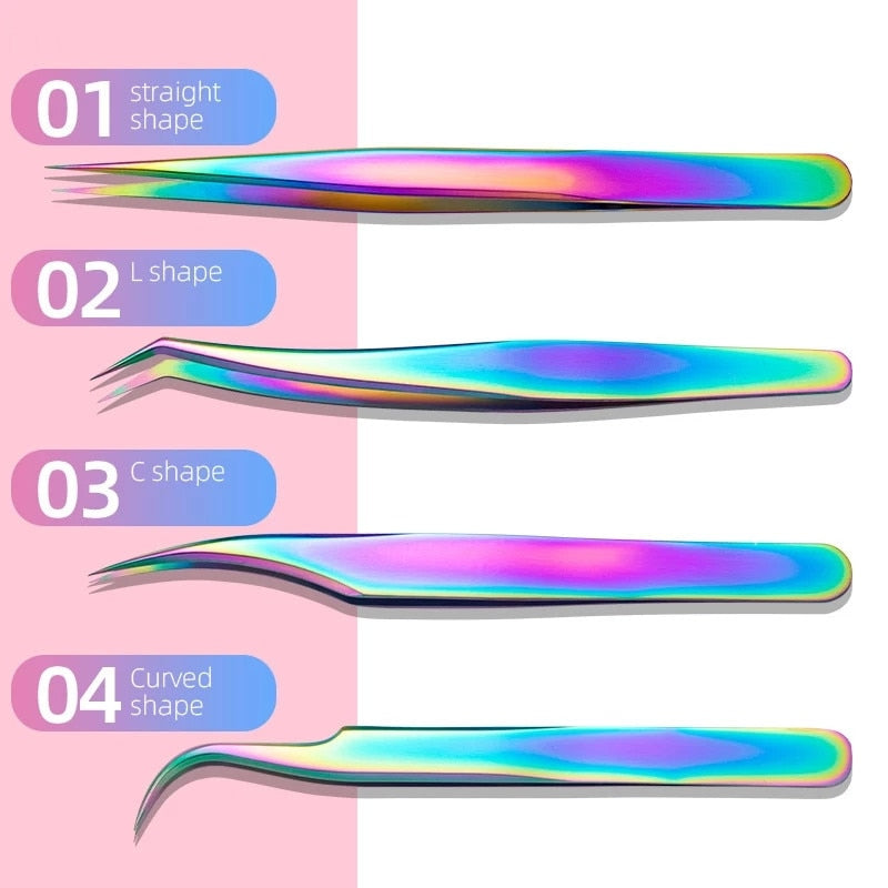 4PCS Lash Tweezers Set False Eyelash Extension