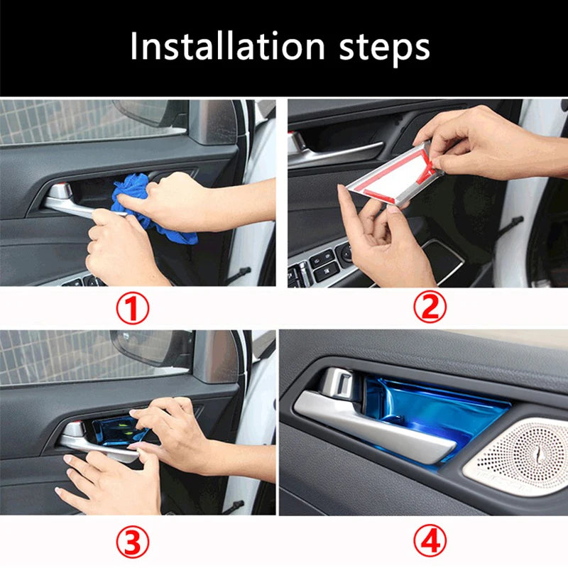 Stainless Steel Car Door Sticker Trim Cover For Hyundai Tucson 2015 2016 2017 2018 2019 2020