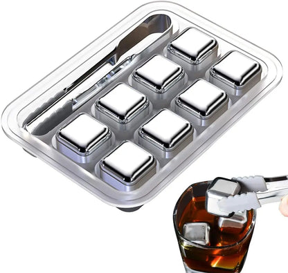Reusable Stainless Steel Whiskey Stones Set