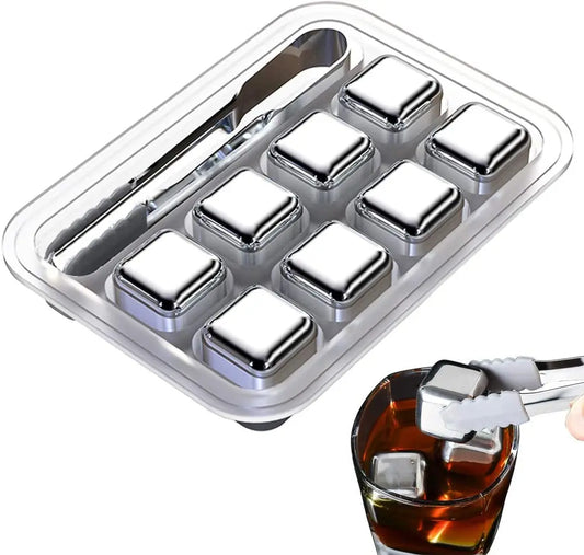 Reusable Stainless Steel Whiskey Stones Set