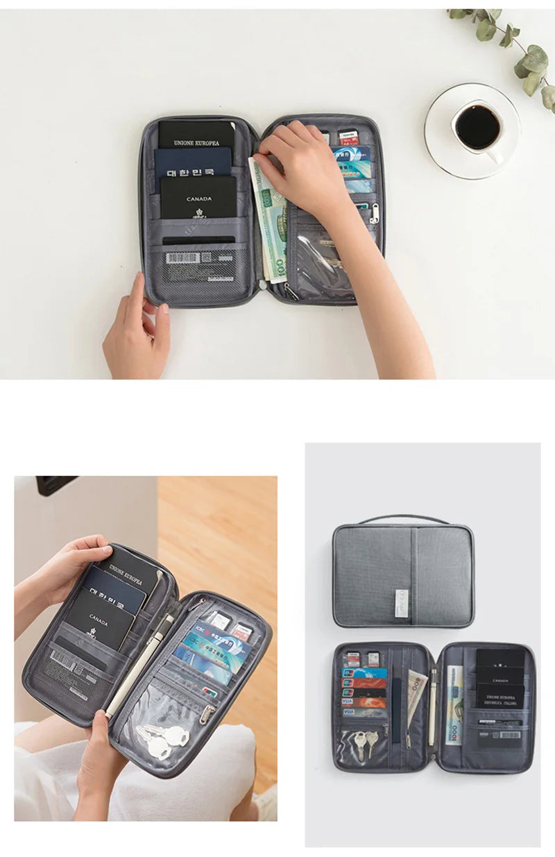Family Passport Holder Waterproof Document Organizer