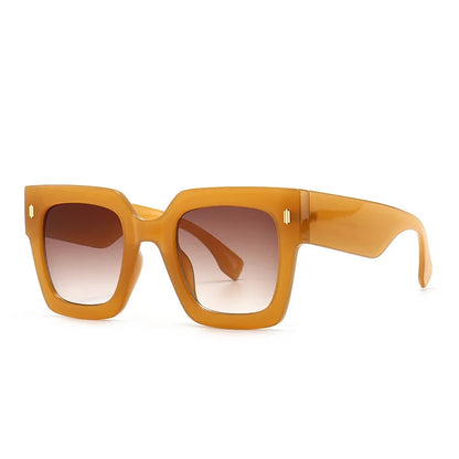 Classic Luxury Brand Designer Big Frame Square Sunglasses