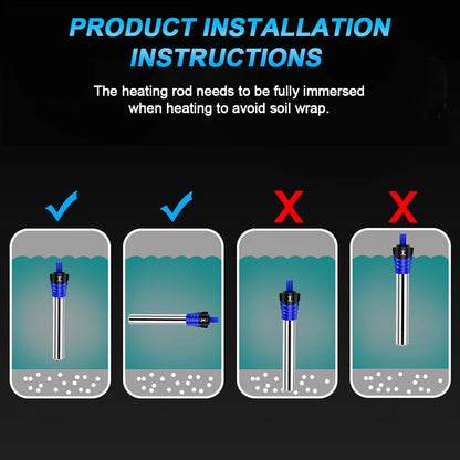 Adjustable Aquarium Heater Rod with Thermostat
