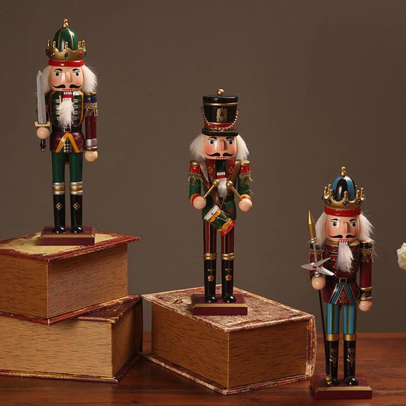 Wooden Nutcracker Soldier Figurines Ornaments