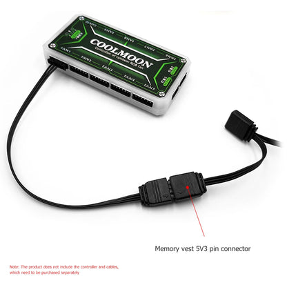 ARGB RAM Heatsink Cooler with Aluminum Heat Spreader for Desktop Memory