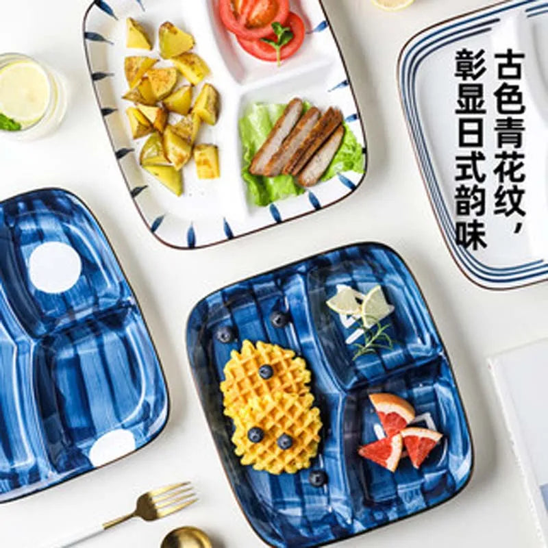 Japanese Divided Ceramic Dinner Plate