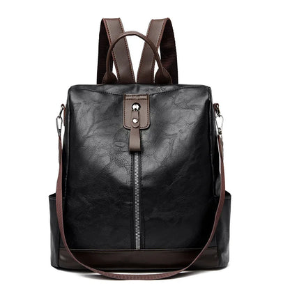 Women’s Anti-Theft PU Leather Travel Backpack