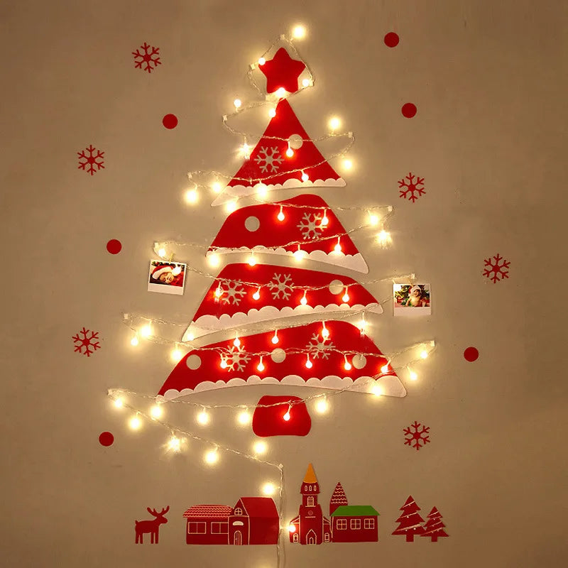DIY Light-Up Christmas Wall Tree