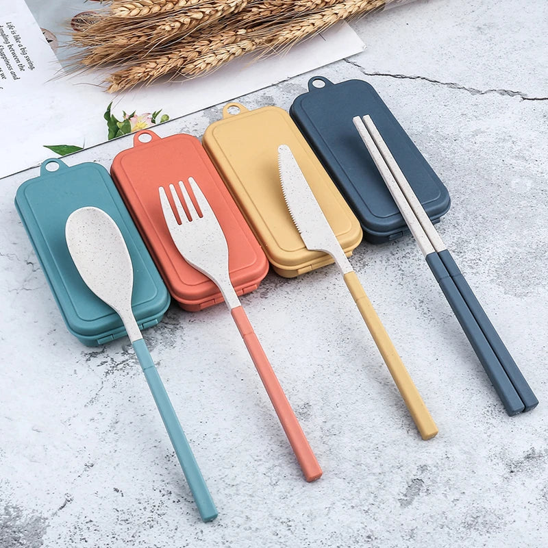 Portable Wheat Straw Cutlery Set