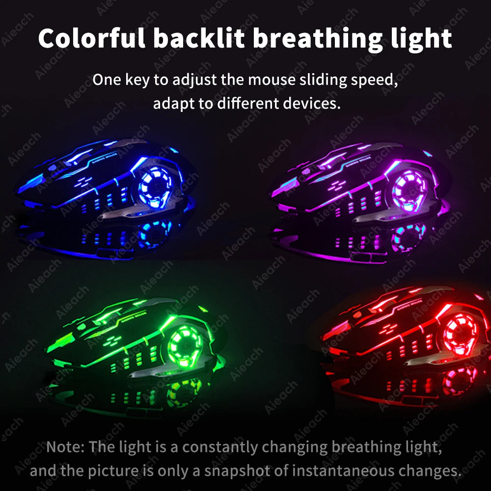 Dual-Mode Wireless RGB Computer Mouse