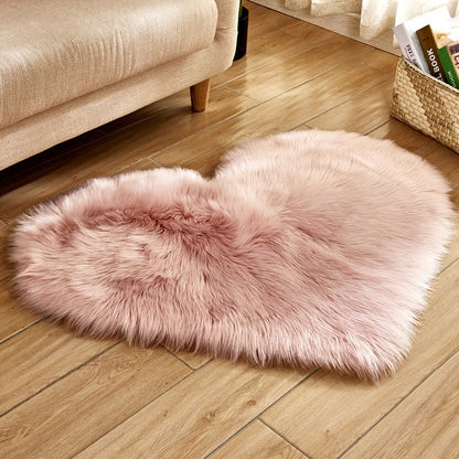 Heart Shape Fluffy Rugs  For Kids Bedroom