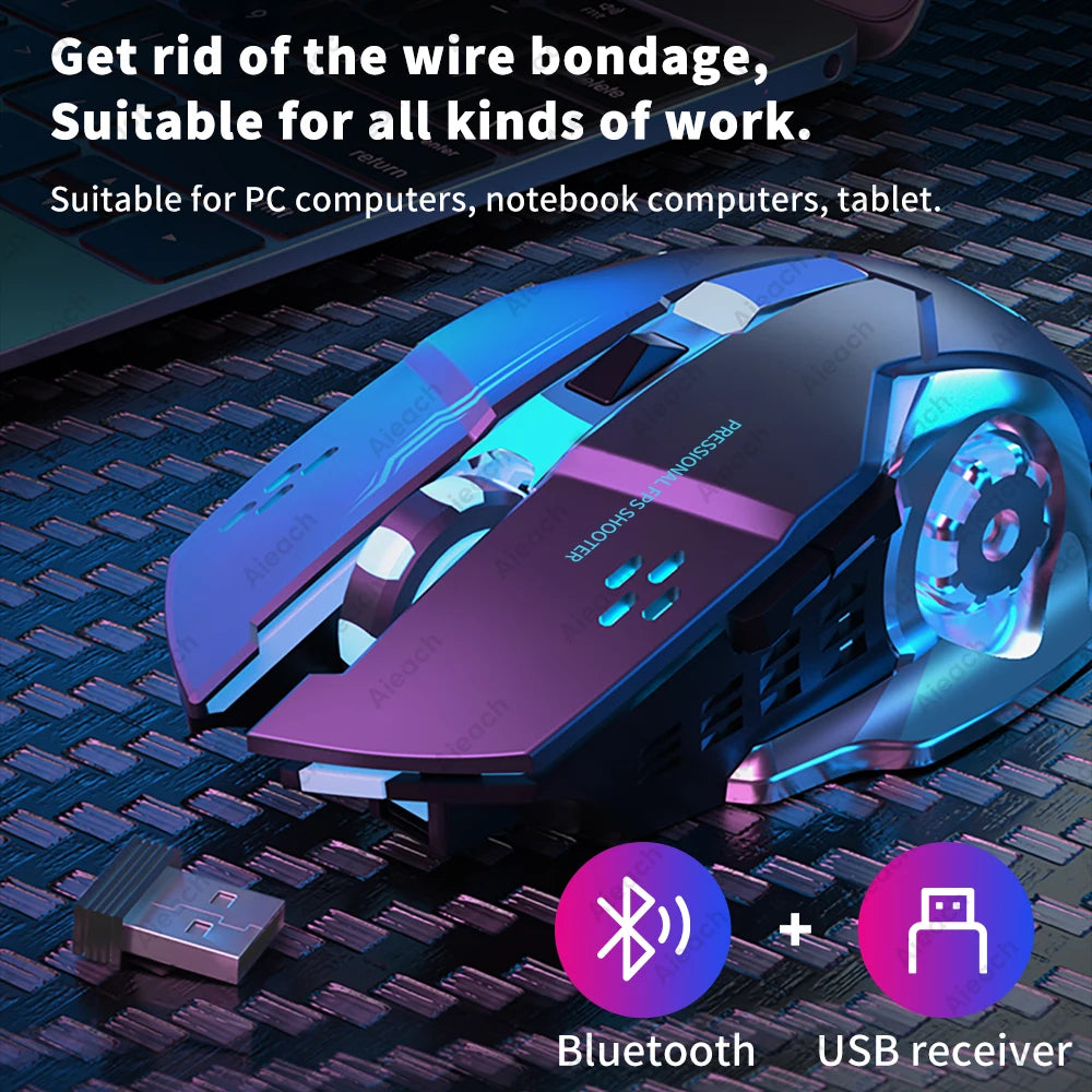 Dual-Mode Wireless RGB Computer Mouse