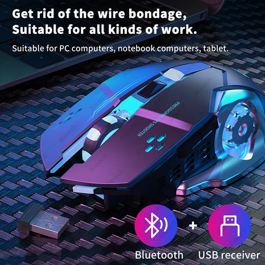 Dual-Mode Wireless RGB Computer Mouse
