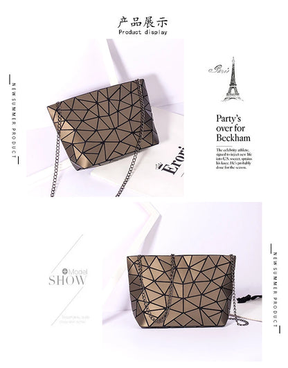 Geometric Chain Crossbody Shoulder Bag