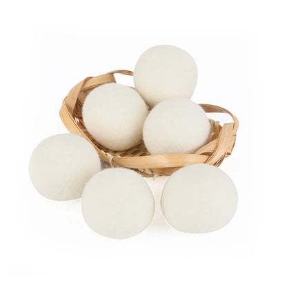 Natural Wool Dryer Balls – Reusable Laundry Fabric Softener Set