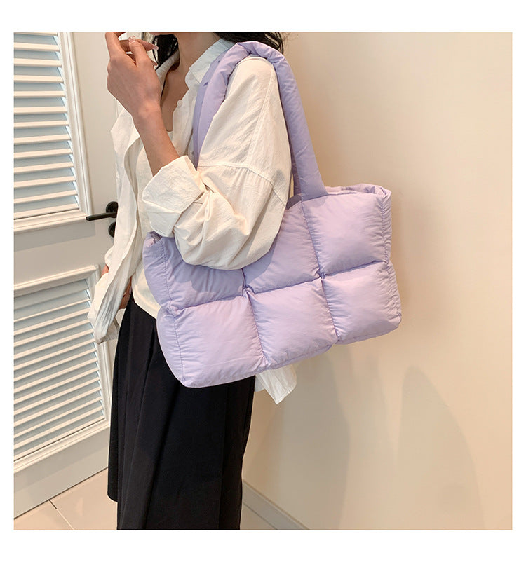 Women’s Quilted Waterproof Tote Shoulder Bag