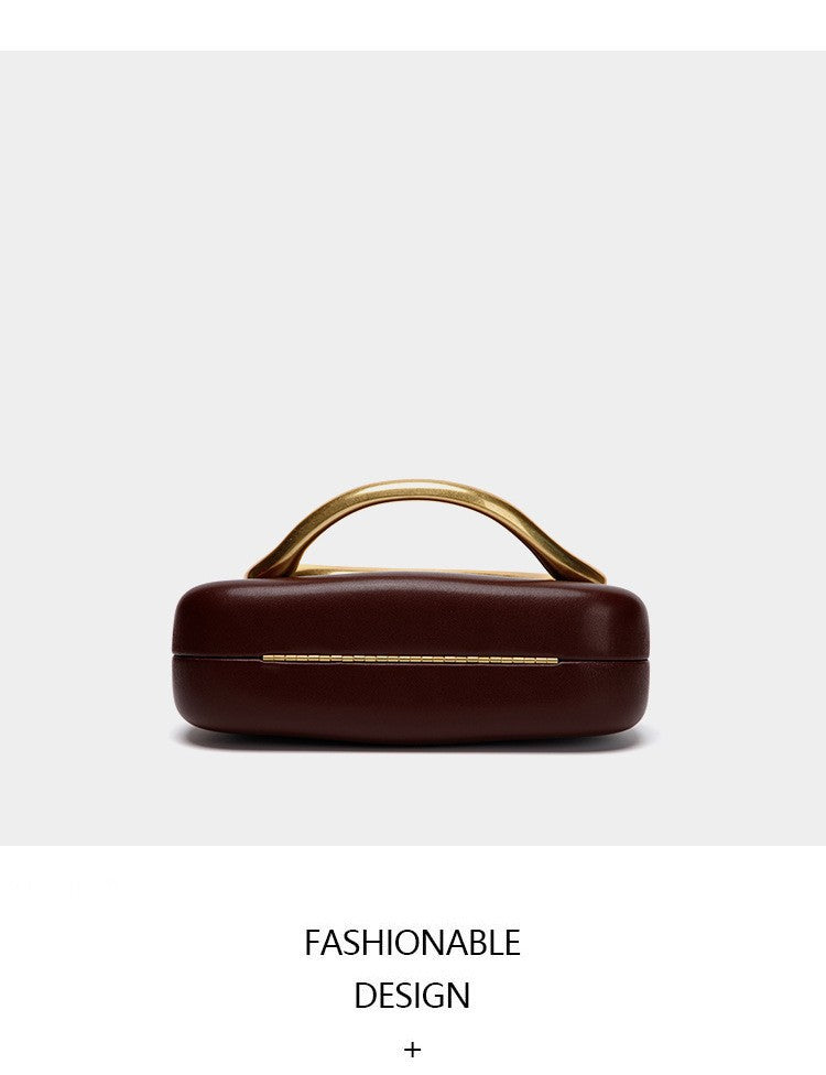 Oval Handle Box Crossbody Bag