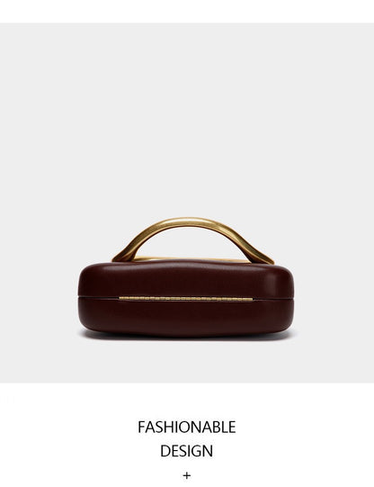 Oval Handle Box Crossbody Bag