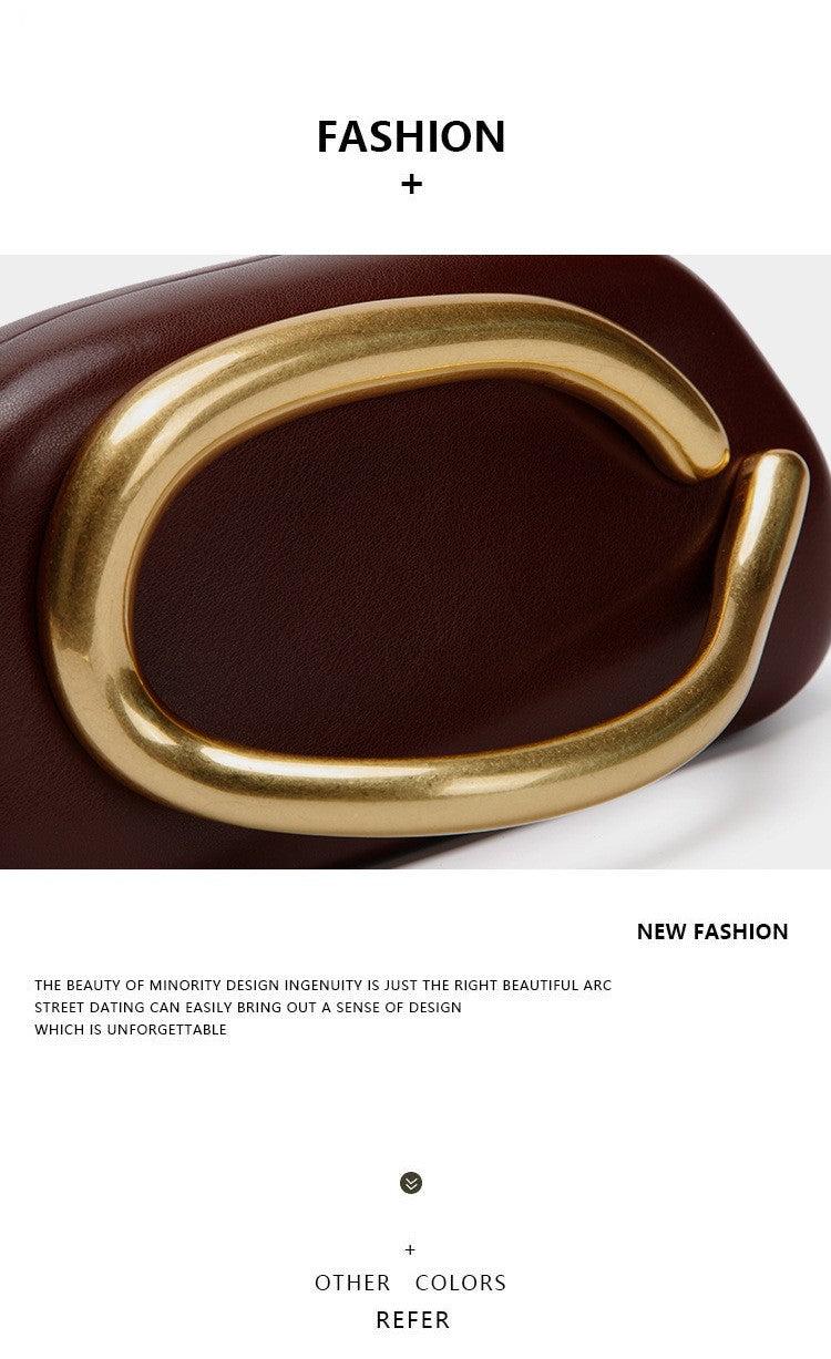 Oval Handle Box Crossbody Bag