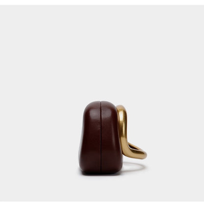 Oval Handle Box Crossbody Bag