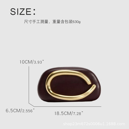 Oval Handle Box Crossbody Bag