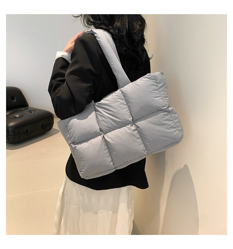 Women’s Quilted Waterproof Tote Shoulder Bag