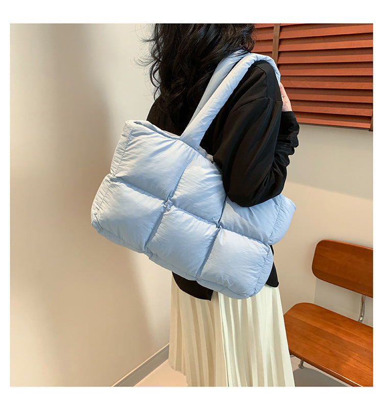 Women’s Quilted Waterproof Tote Shoulder Bag