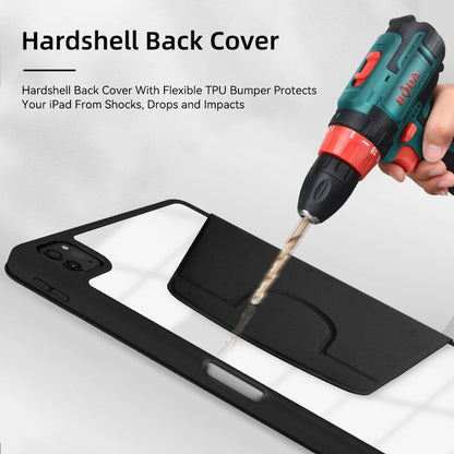 360° Rotatable Transparent Back Case for Apple iPad