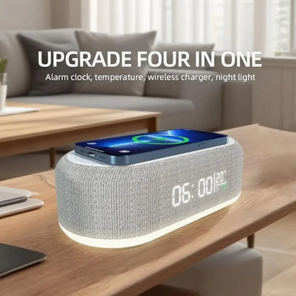 Wireless Charging Alarm Clock Station