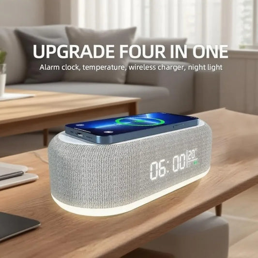 Wireless Charging Alarm Clock Station